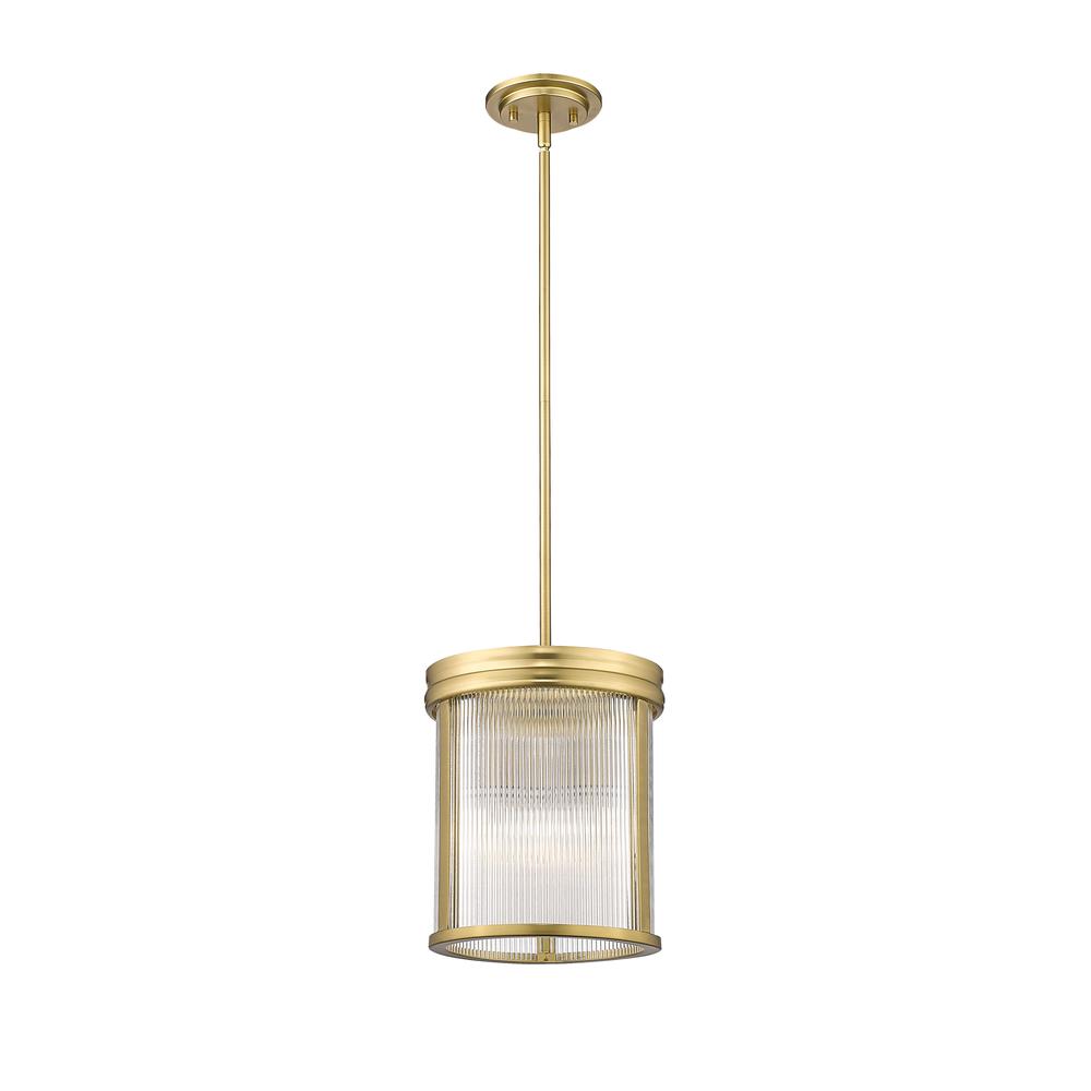 Carnaby 3 Light Pendant, Clear Ribbed. Picture 2