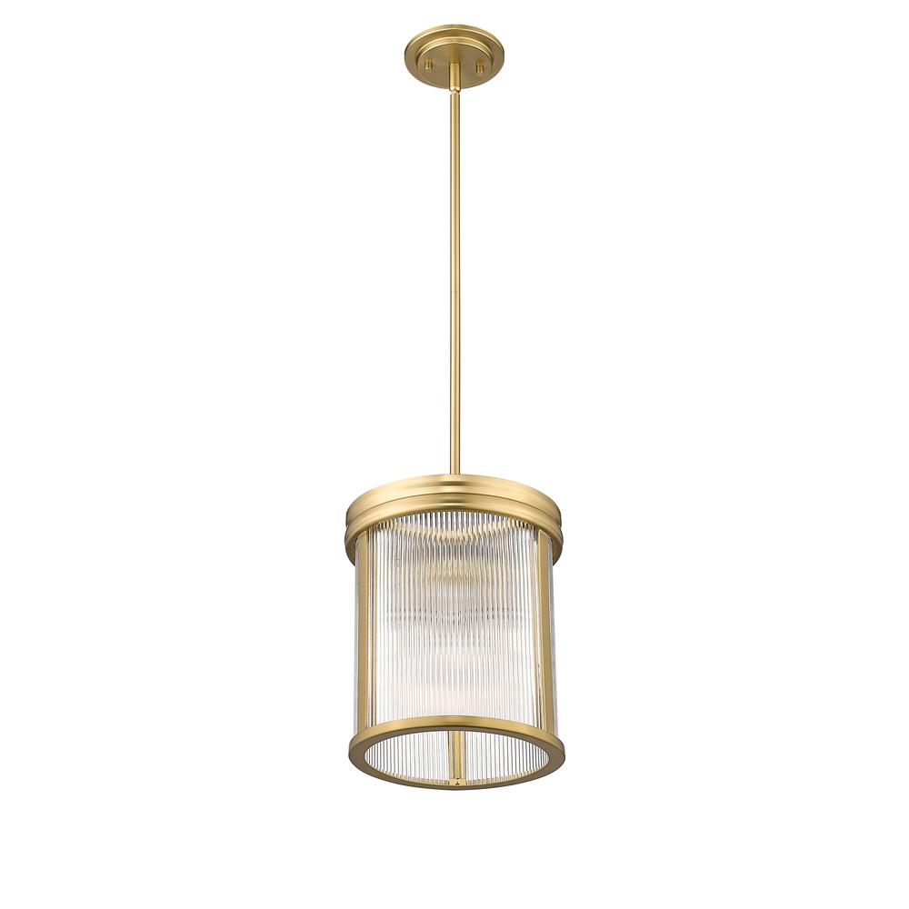 Carnaby 3 Light Pendant, Clear Ribbed. Picture 3