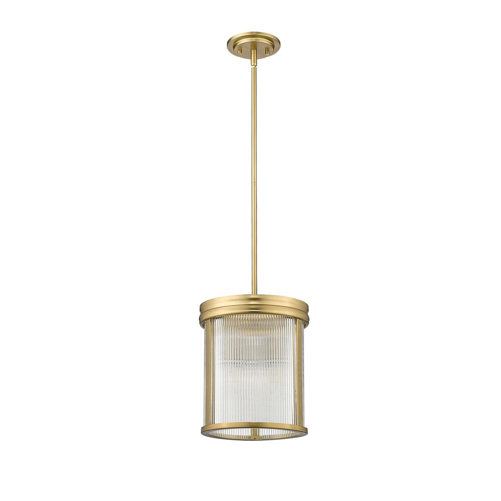 Carnaby 3 Light Pendant, Clear Ribbed. Picture 5