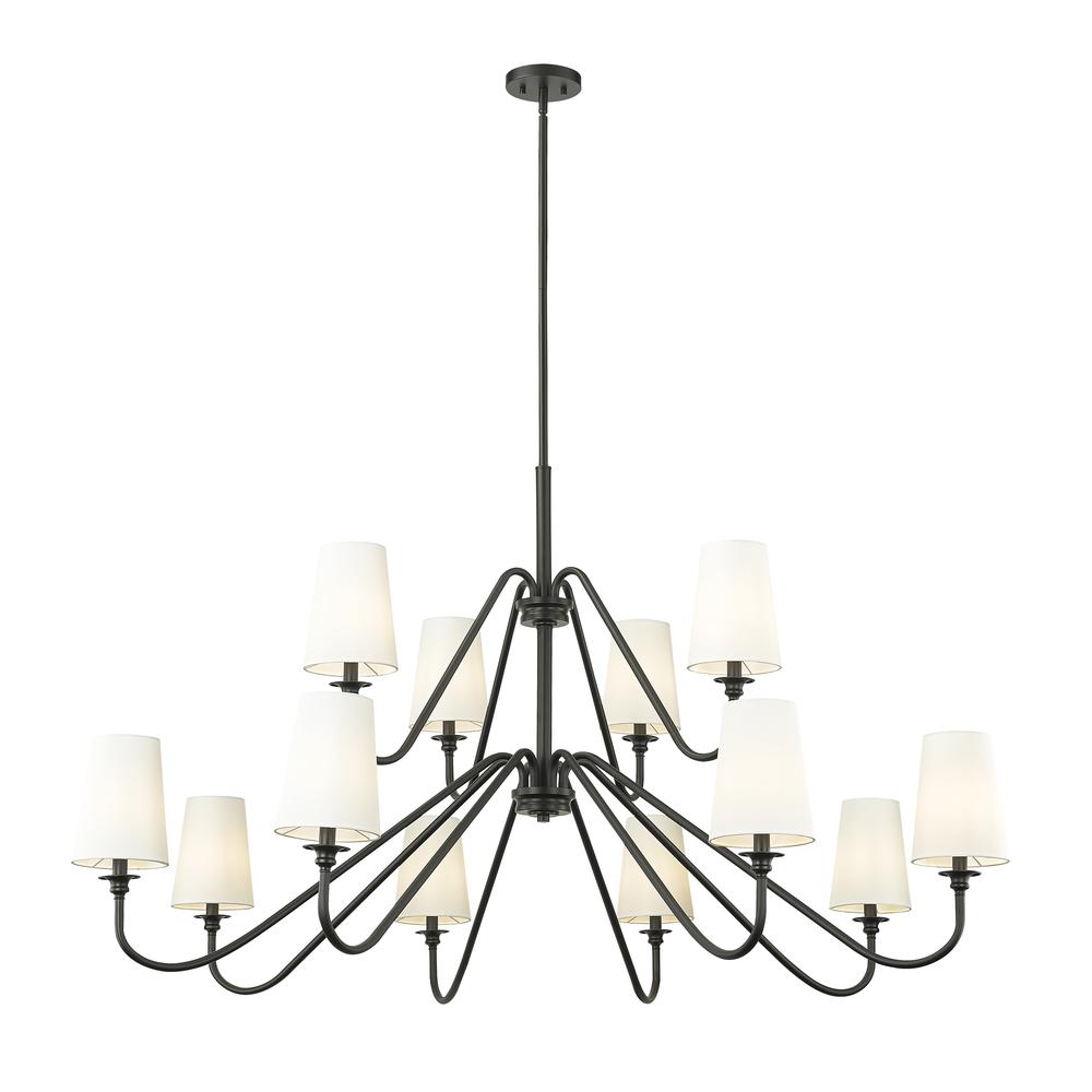 Gianna 12 Light Chandelier, White. Picture 2