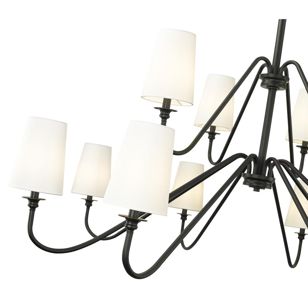 Gianna 12 Light Chandelier, White. Picture 4