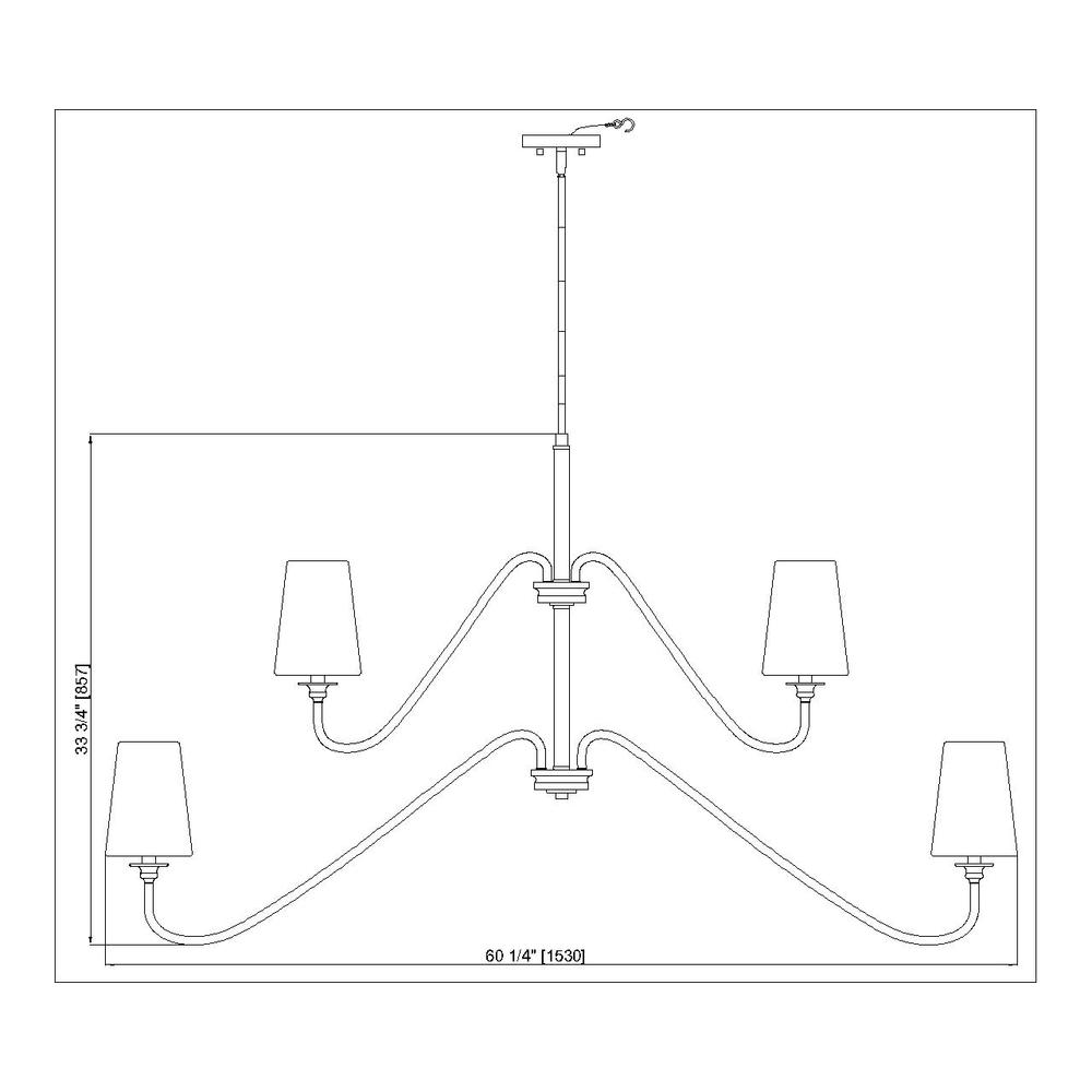 Gianna 12 Light Chandelier, White. Picture 6