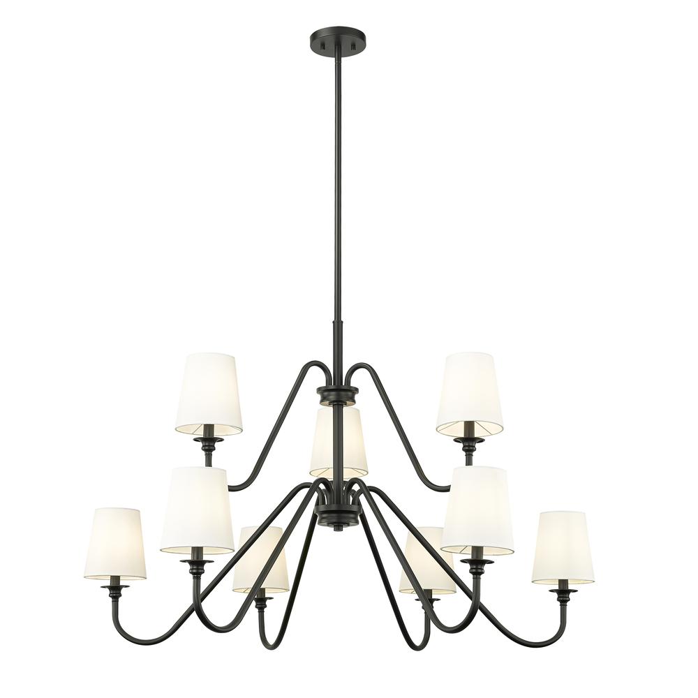 Gianna 9 Light Chandelier, White. Picture 2