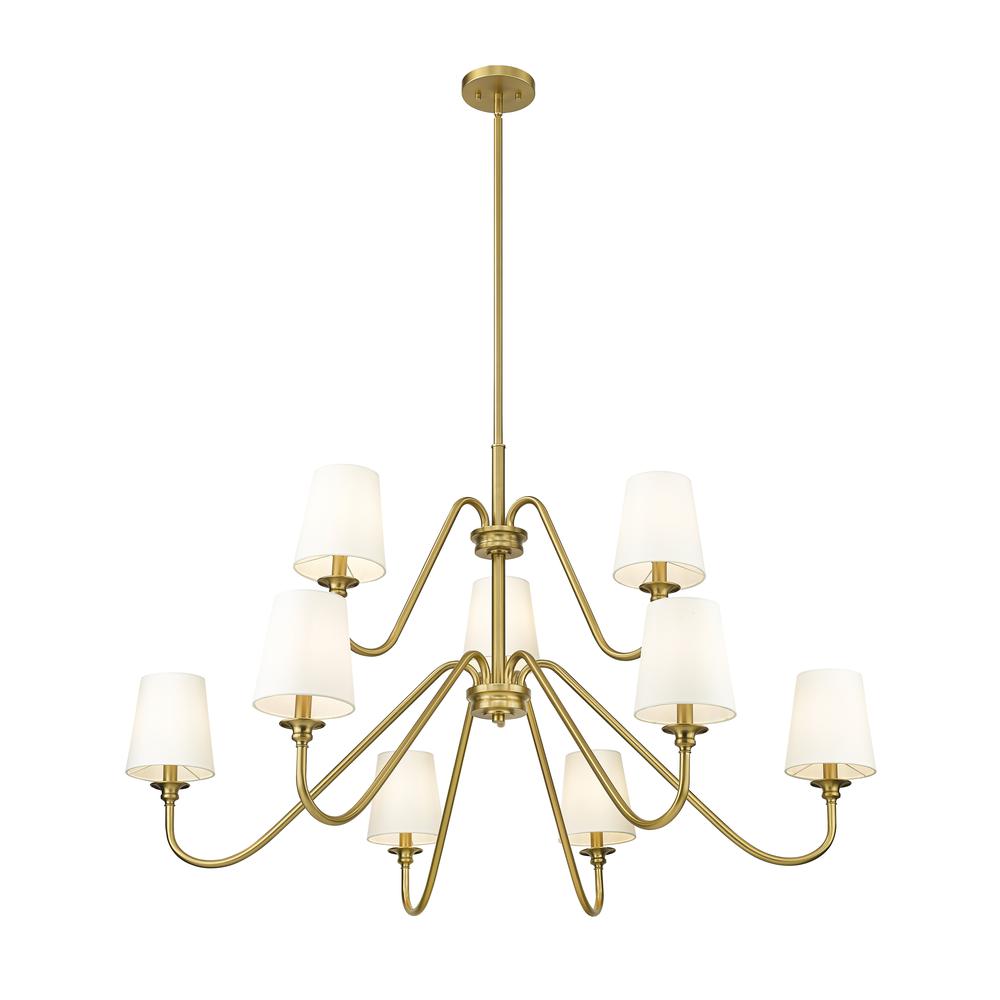 Gianna 9 Light Chandelier, White. Picture 3
