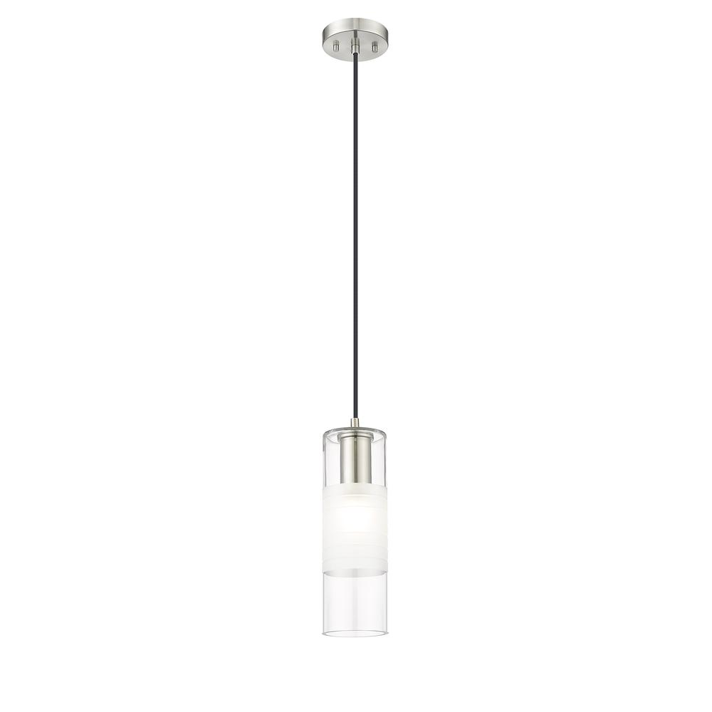Alton 1 Light  Pendant, Clear+Frosted. Picture 2