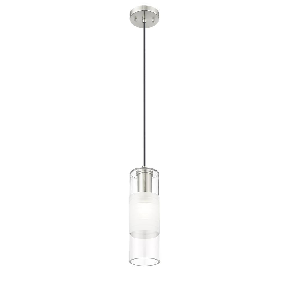 Alton 1 Light  Pendant, Clear+Frosted. Picture 3