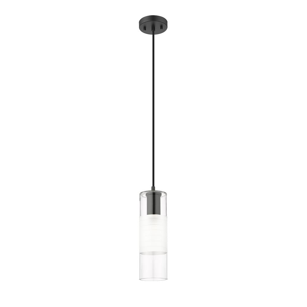 Alton 1 Light  Pendant, Clear+Frosted. Picture 5