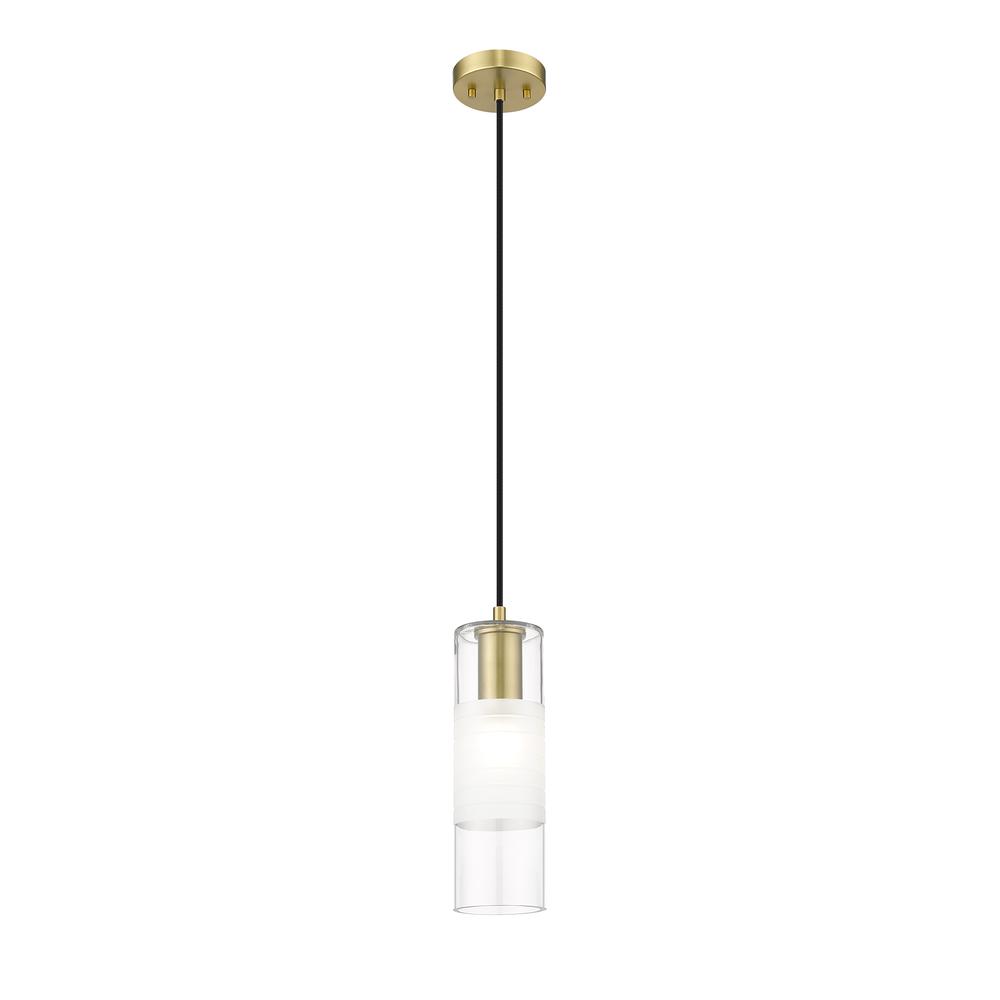 Alton 1 Light  Pendant, Clear+Frosted. Picture 2