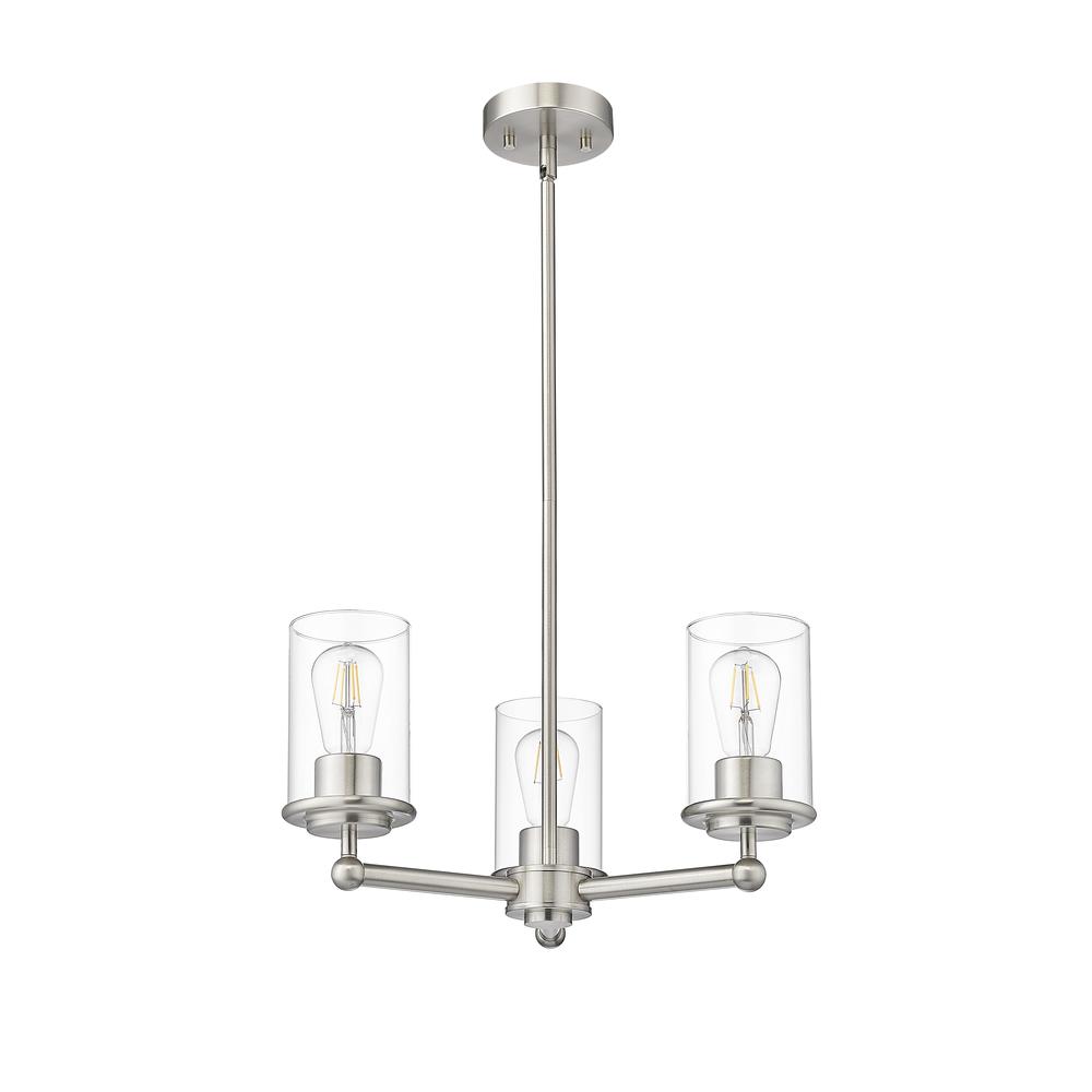 Thayer 3 Light Chandelier, Clear. Picture 5
