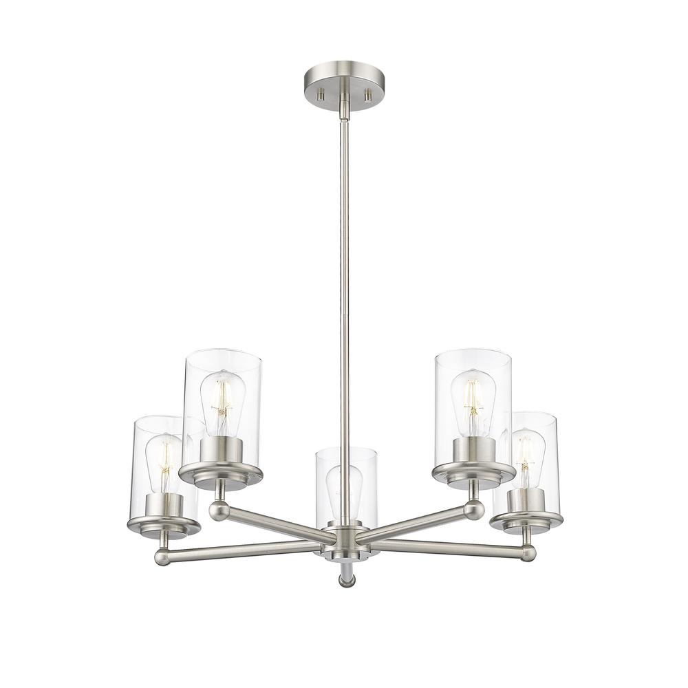 Thayer 5 Light Chandelier, Clear. Picture 2