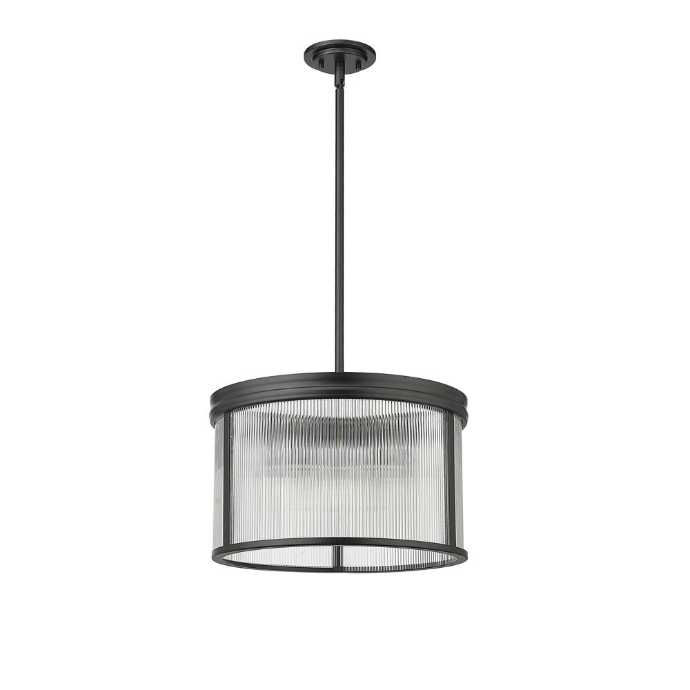Carnaby 5 Light Pendant, Clear Ribbed. Picture 5