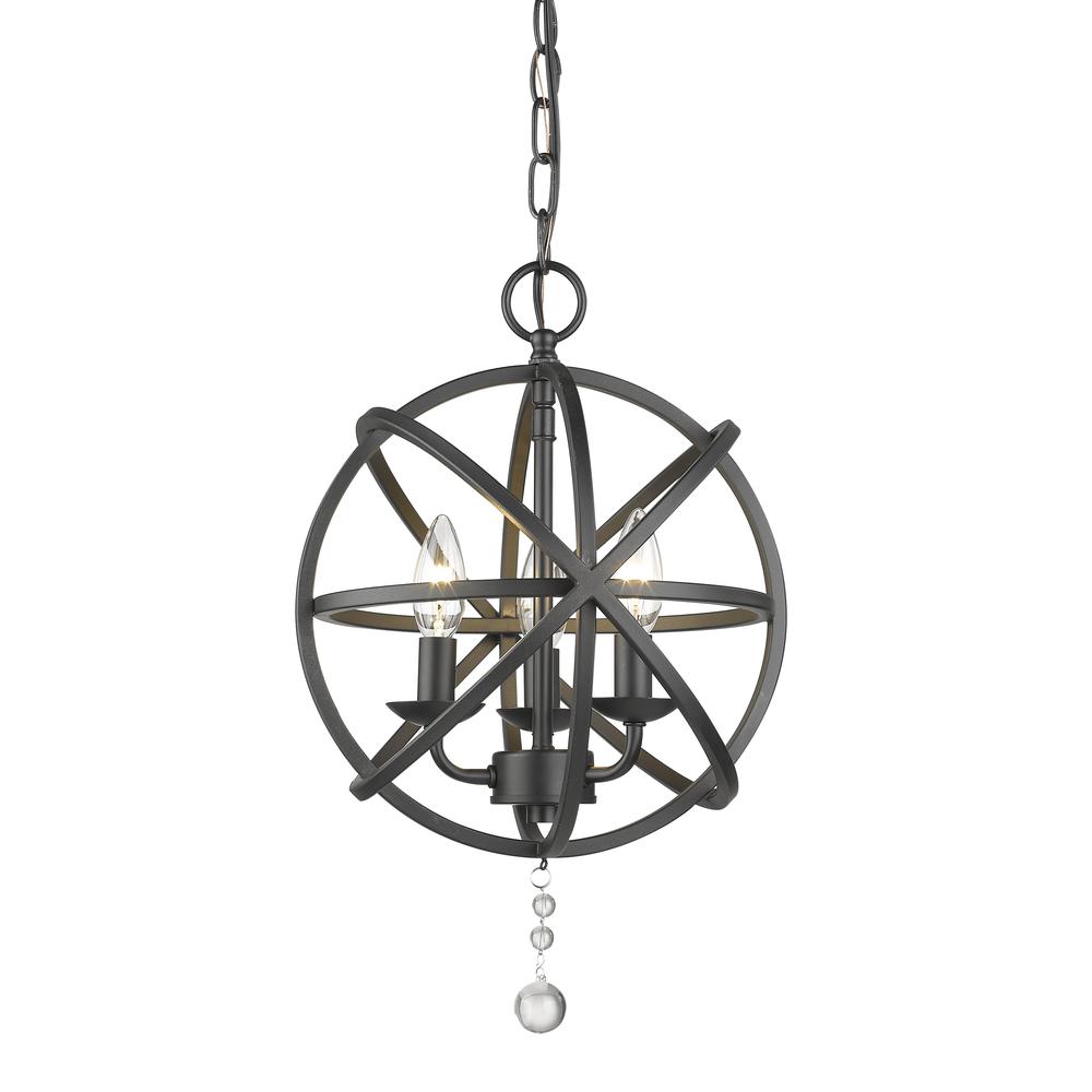 Euclid - 12 Light Chandelier in Matte Black. The main picture.