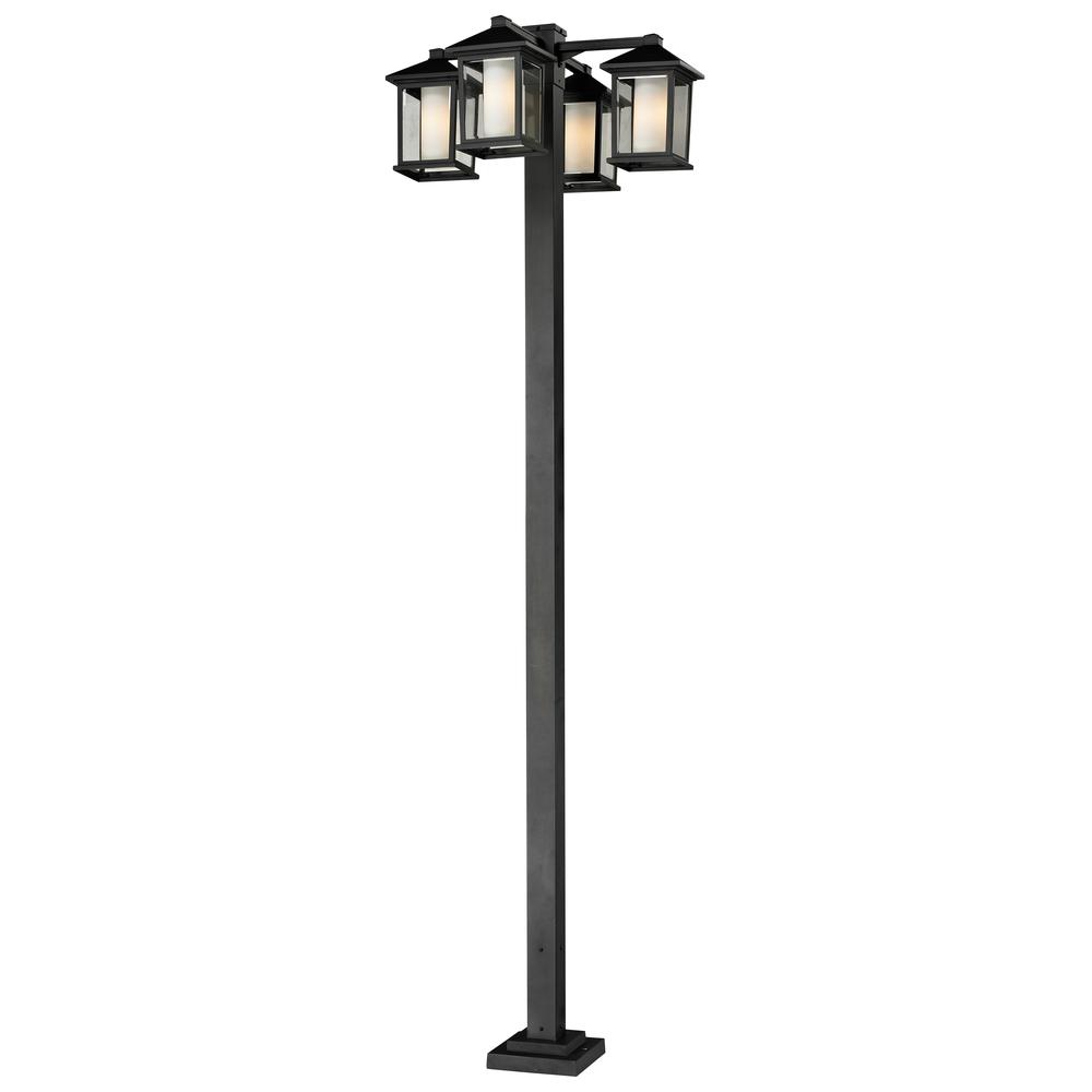 4 Light Outdoor Post Mounted Fixture. Picture 1