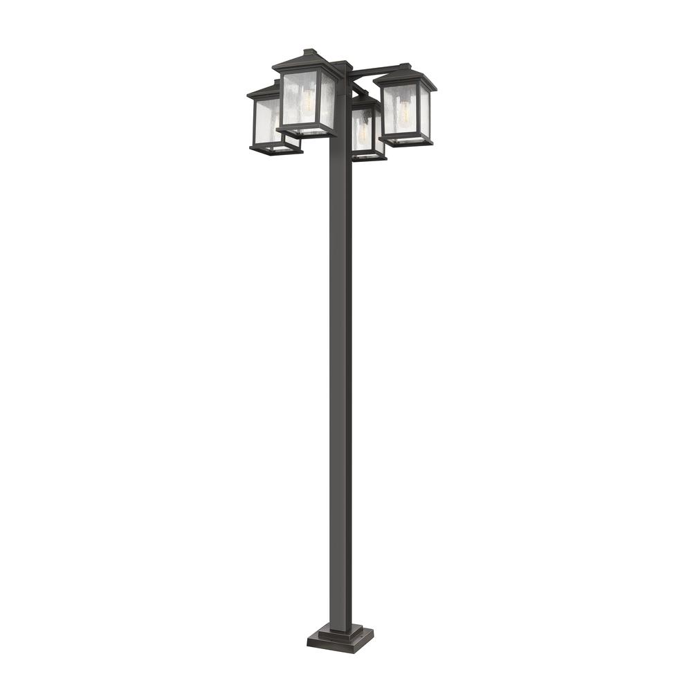 4 Light Outdoor Post Mounted Fixture. Picture 1