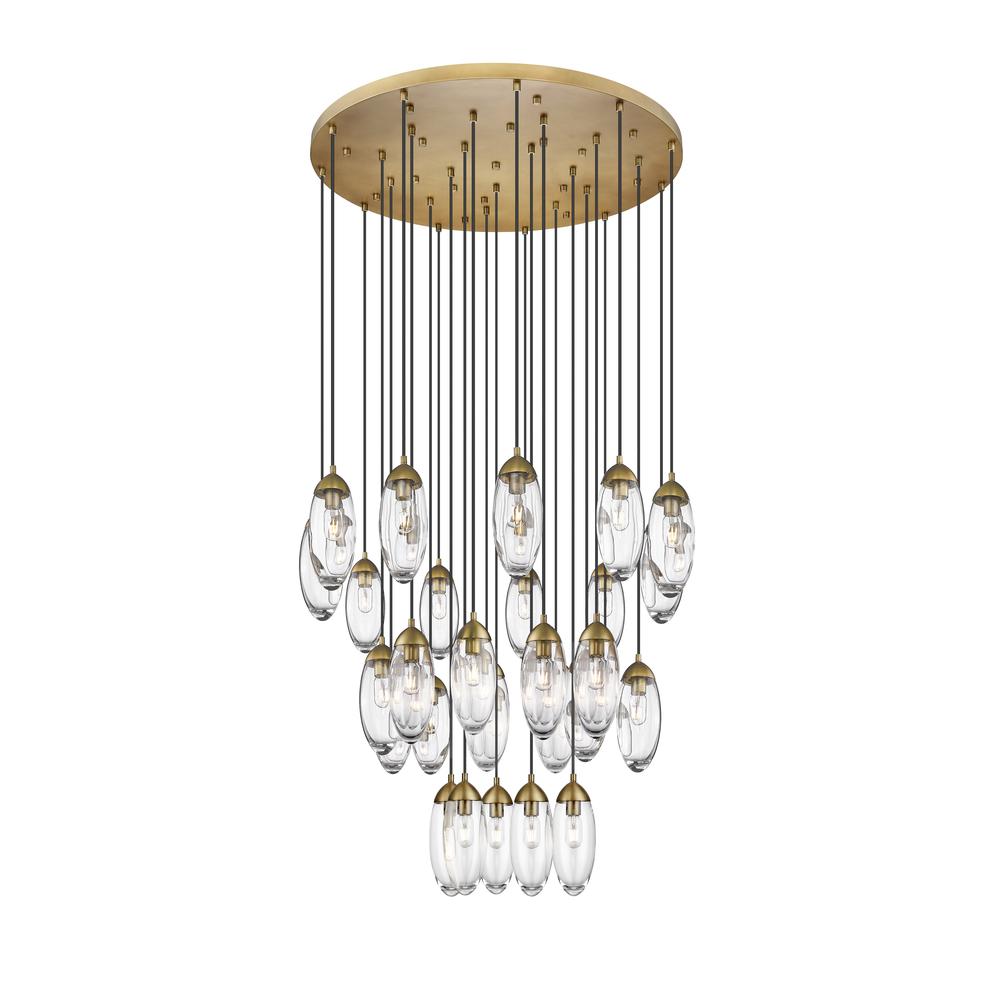 Katie 1 Light Chandelier with Polished Nickel Frame. The main picture.