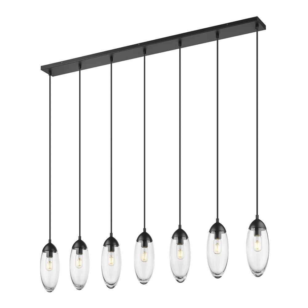 Alito 6 Light Chandelier with Matte Black Frame. The main picture.