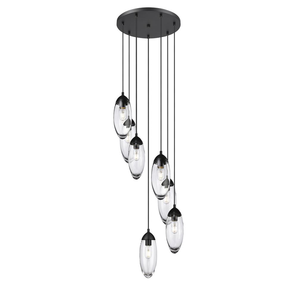Alito 8 Light Chandelier with Matte Black Frame. The main picture.