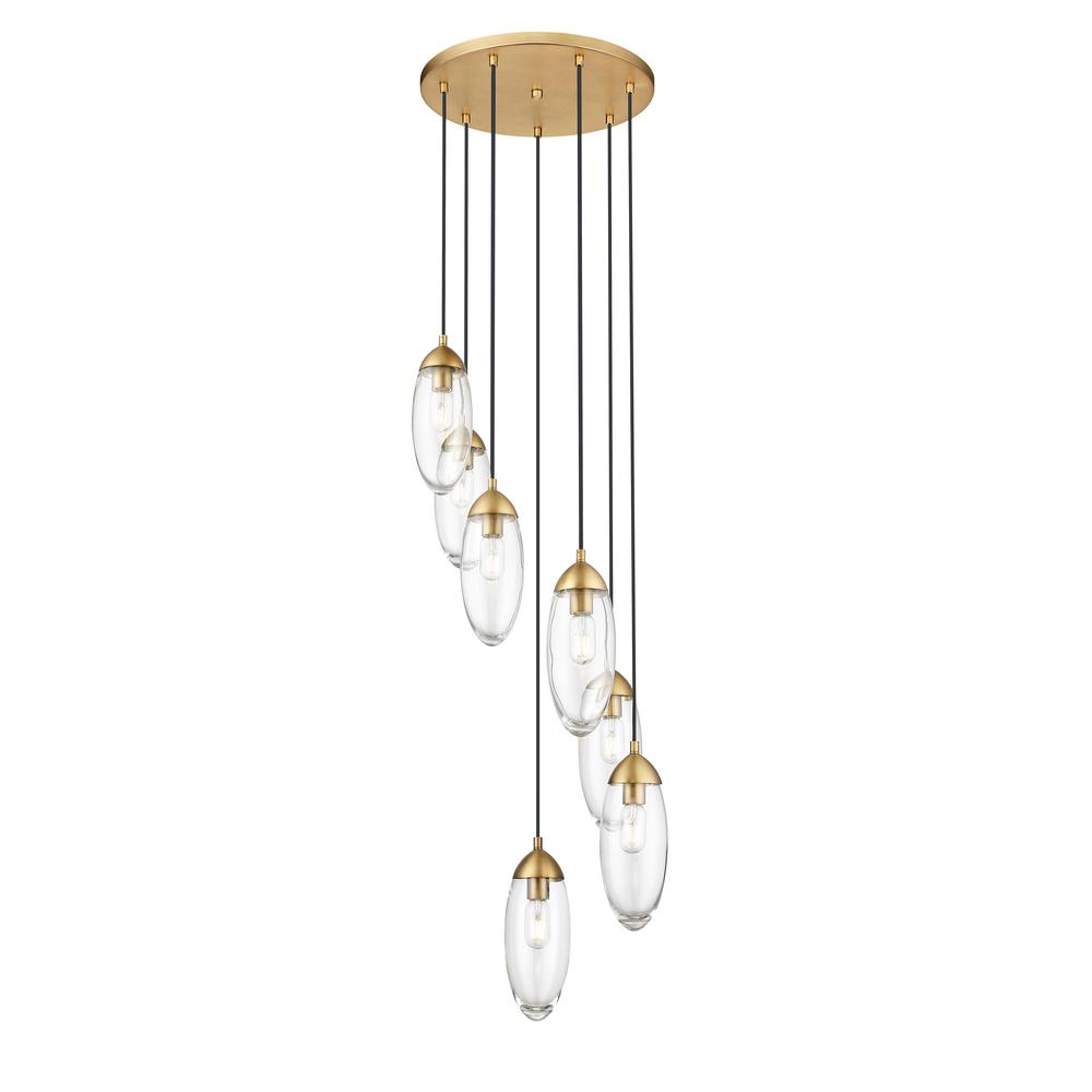Alito 8 Light Chandelier with Polished Nickel Frame. The main picture.