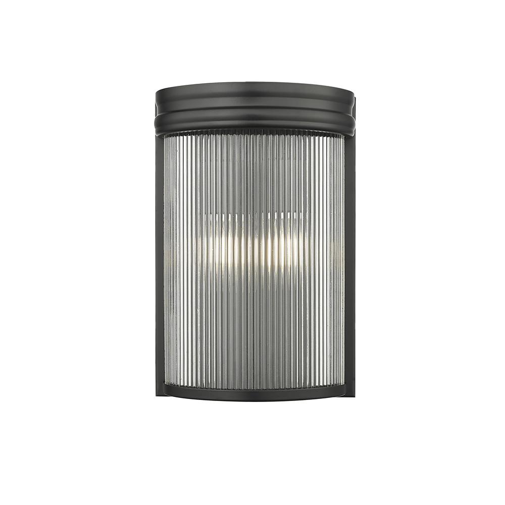 Carnaby 2 Light Wall Sconce, Clear Ribbed. Picture 1