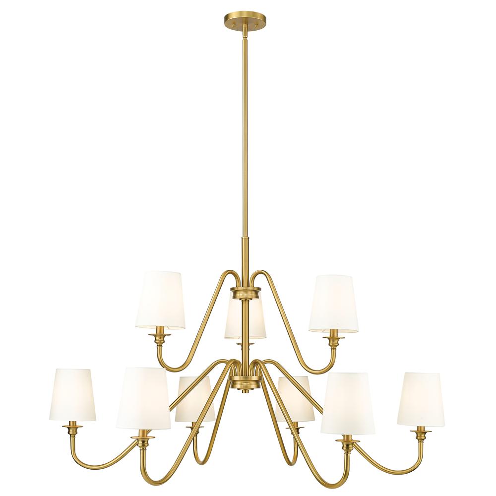 Gianna 9 Light Chandelier, White. Picture 1