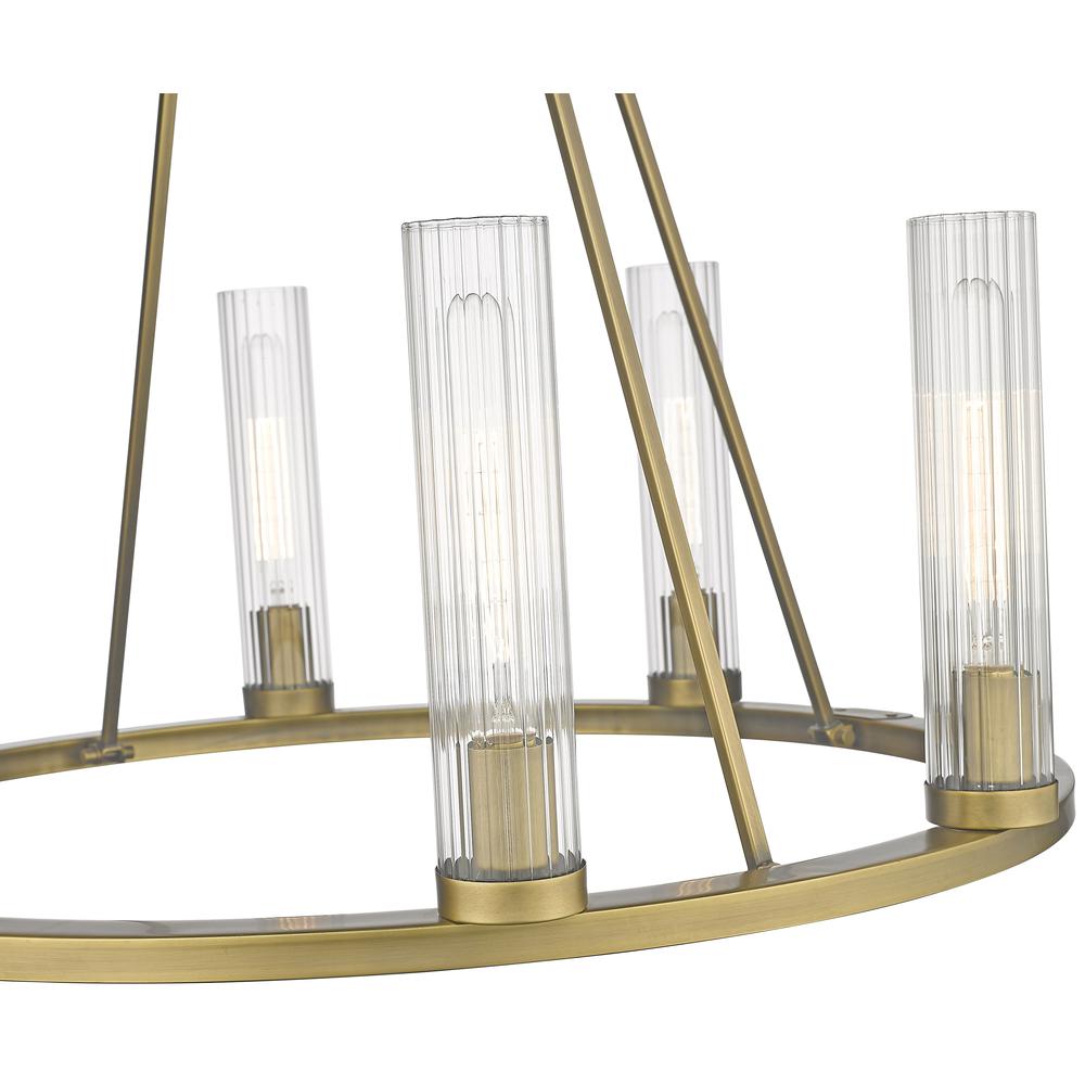 Quintus 1 Light Mini Pendant with Rubbed Brass Frame. Picture 7