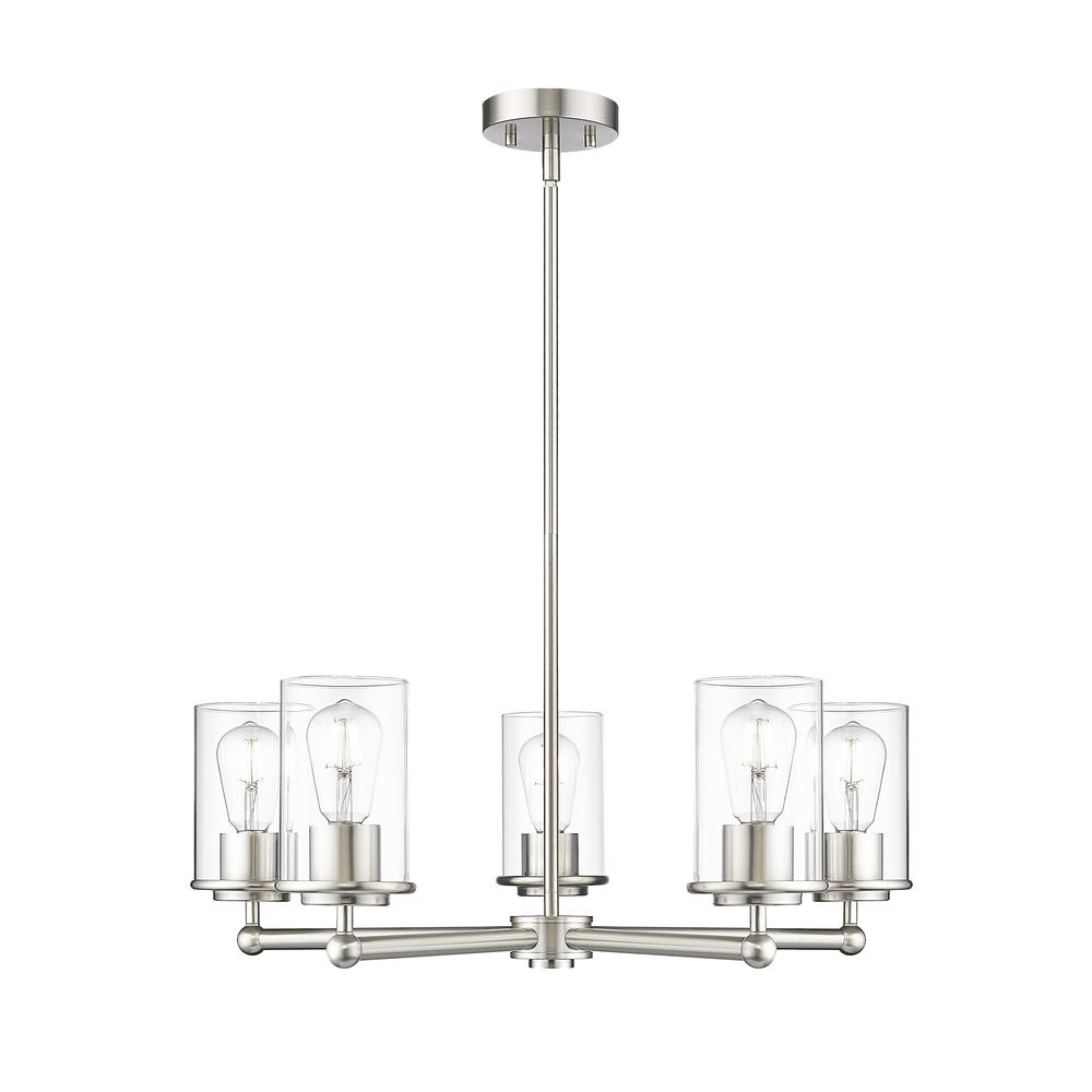 Thayer 5 Light Chandelier, Clear. Picture 1