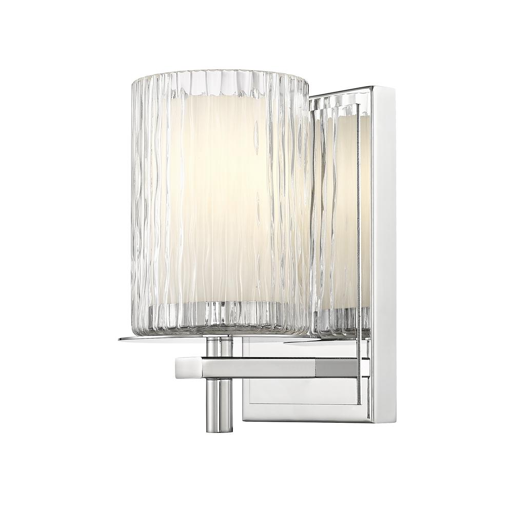 Grayson 1 Light Wall Sconce, Clear + Etched Opal. Picture 1