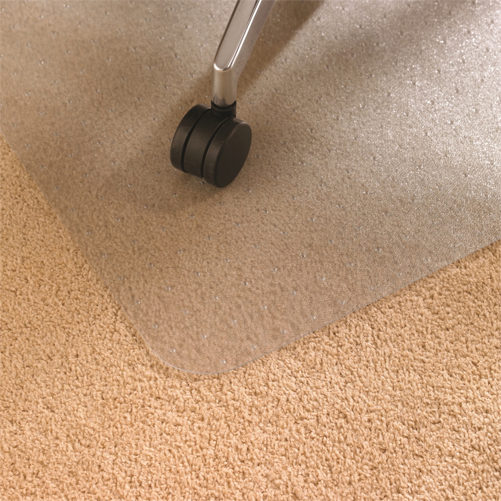 Cleartex Advantagemat PVC Rectangular Chairmat for Low Pile Carpets 1/4" or less (48" X 79"). Picture 3