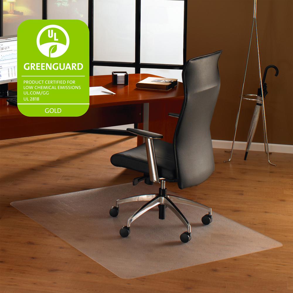Cleartex Ultimat Chair Mat, Rectangular, Clear Polycarbonate, For Hard Floors, Size 35" x 47". Picture 1