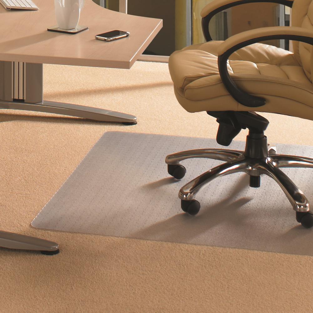 Cleartex Advantagemat PVC Rectangular Chairmat for Low Pile Carpets 1/4" or less (48" X 60"). Picture 3