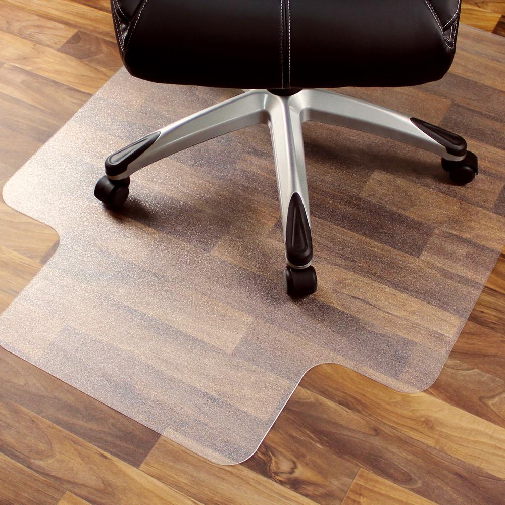 Cleartex Ultimat Chair Mat, Rectangular With Lip, Clear Polycarbonate, For Hard Floor, Size 48" x 53". Picture 1