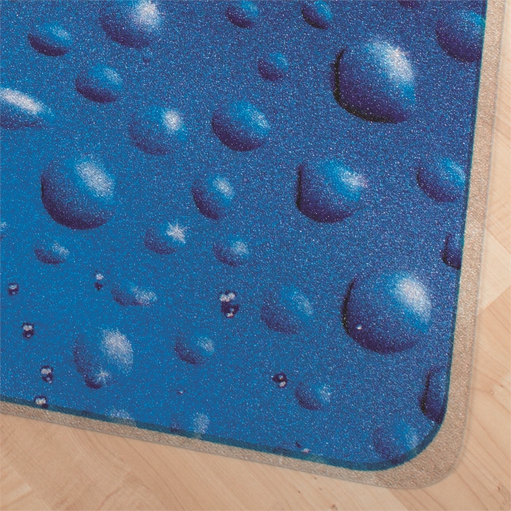 Colortex Photo Ultimat Rectangular General Purpose Mat In Drops Design for Hard Floors (36" x 48"). Picture 2