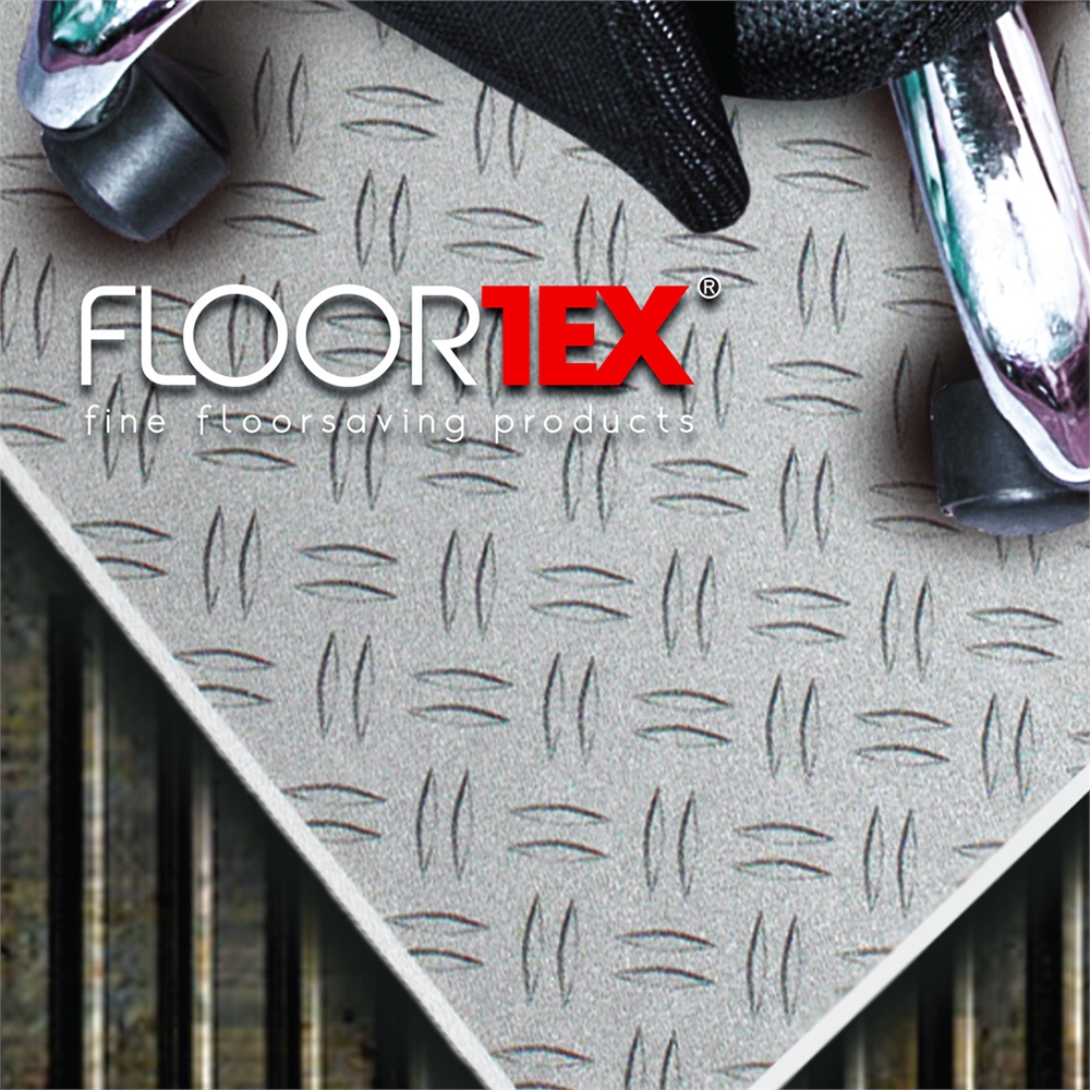 Colortex Photo Ultimat Rectangular General Purpose Mat In Gray Ripple Design for Hard Floors (36" x 48"). Picture 3