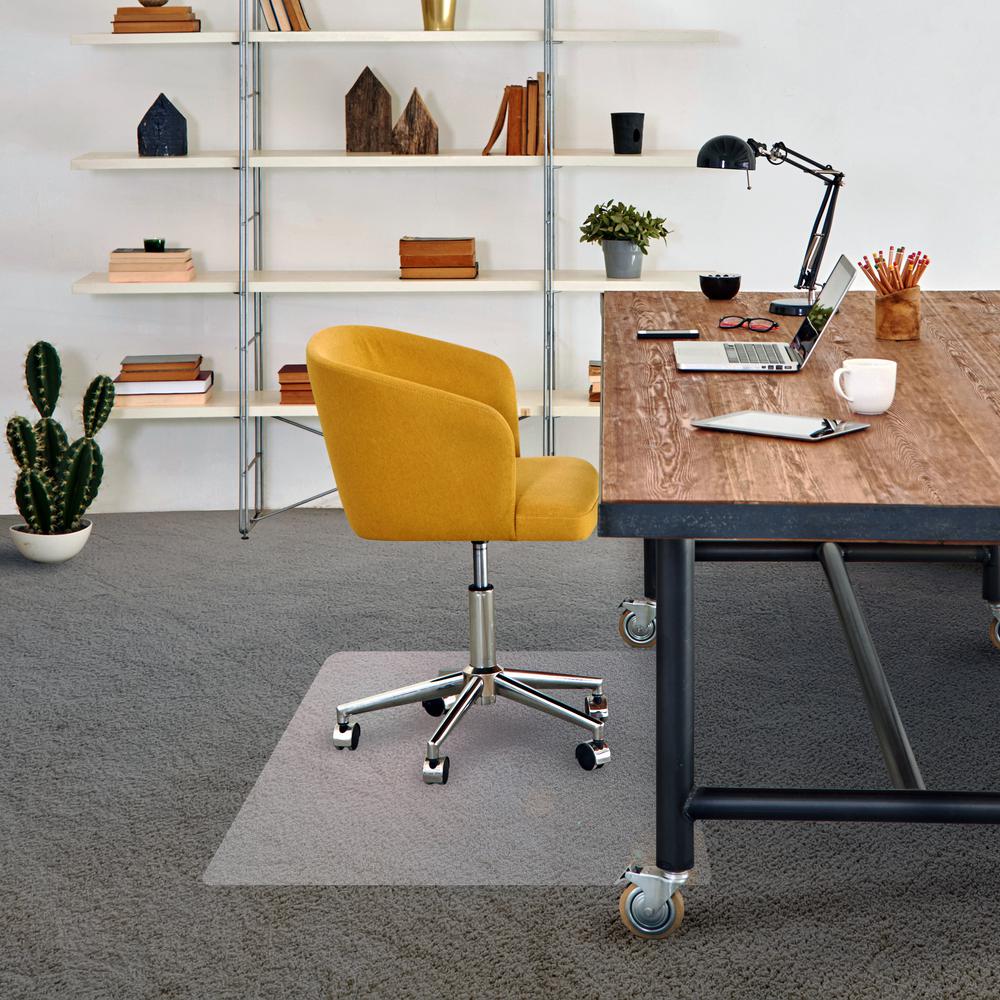 Cleartex Advantagemat, PVC  Chair Mat, for standard pile carpets (3/8" or less), Rectangular, Size 48" x 60". Picture 1