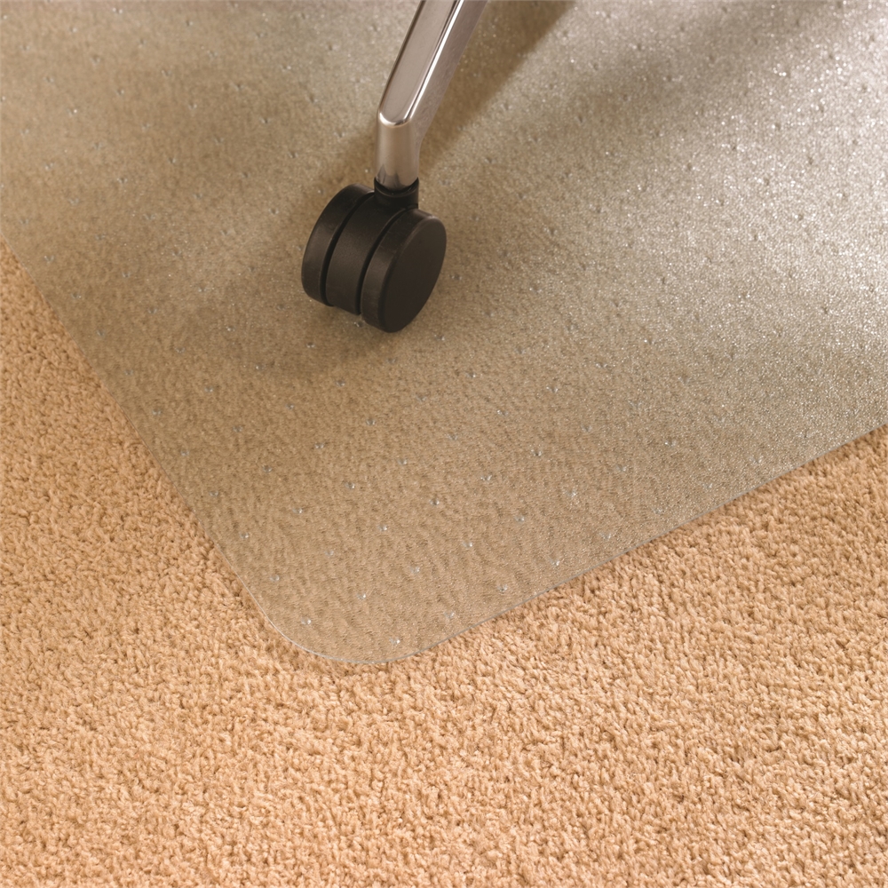EcoTex Enhanced Polymer Rectangular Chairmat for Standard Pile Carpets 3/8" or less (48" X 51"). Picture 4