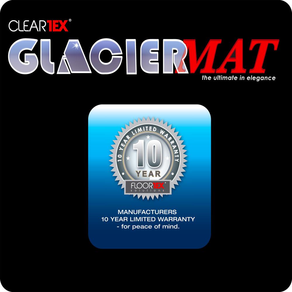 Cleartex Glaciermat, Reinforced Glass Chair Mat, Executive Chair Mat, For Hard Floors & All Pile Carpets, Size 36" x 48". Picture 2
