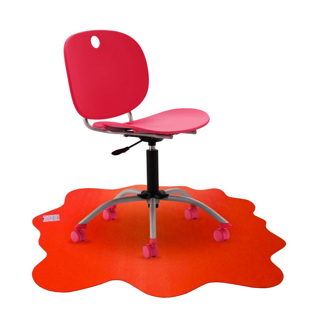 Multi-Purpose High Chair / Play Mat. Smooth back for use on hard floors. Volcanic Red. 40" x 40" (max). Picture 3