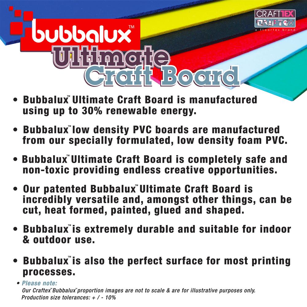 CraftTex, Bubbalux Ultimate Creative Craft Board, Marine Blue, Pack of 2, Large Size 20" x 30". Picture 9