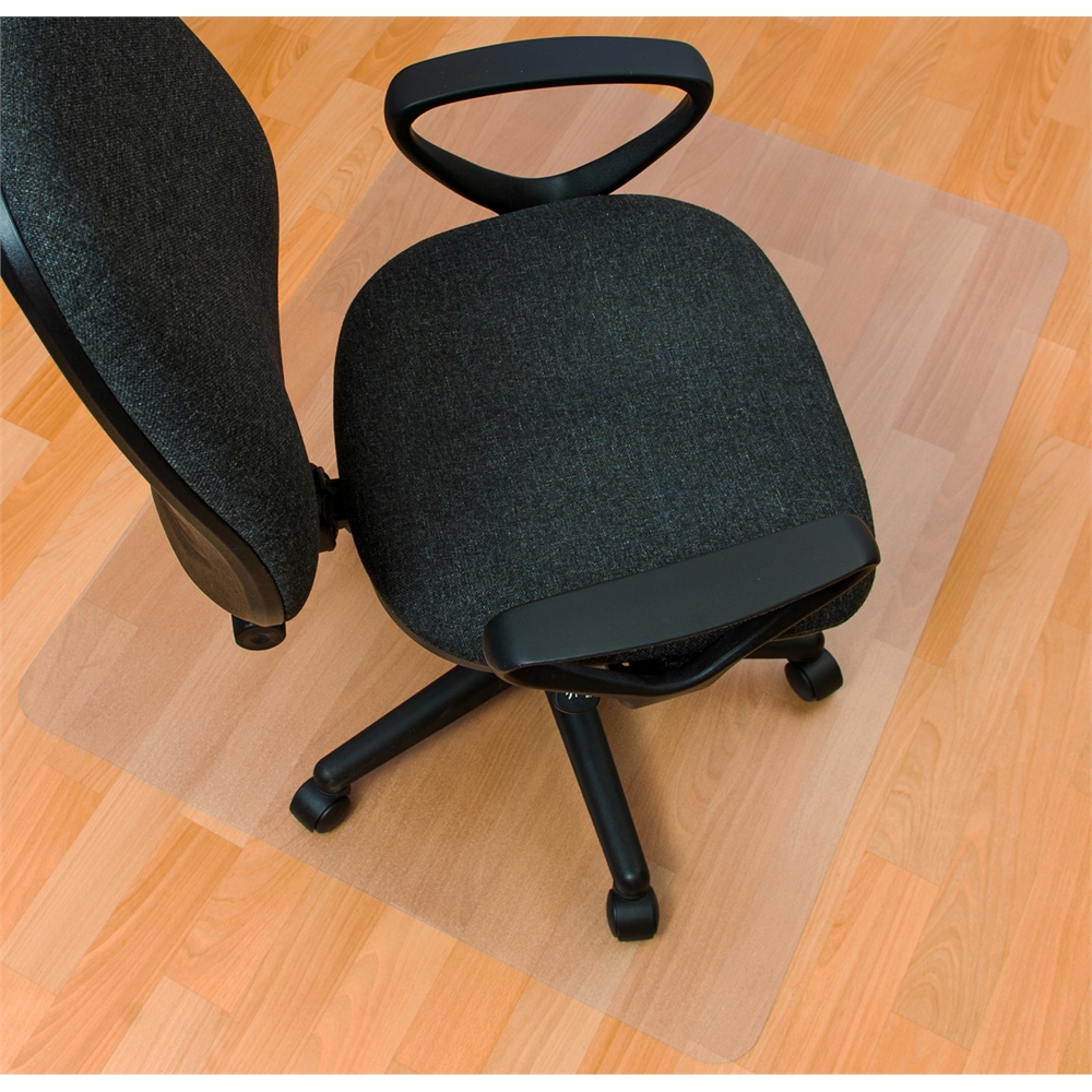 EcoTex Enhanced Polymer Rectangular Chairmat for Hard Floor (36" X 48" ). Picture 5