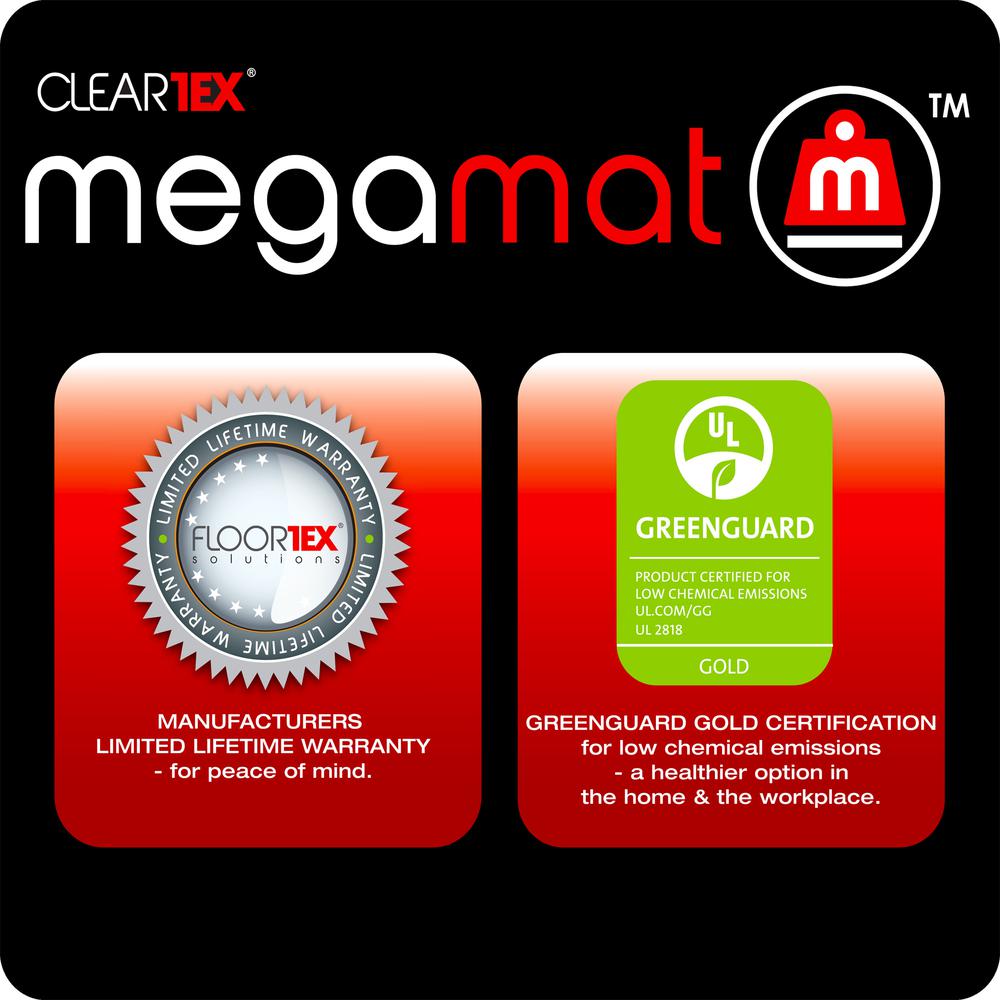 Cleartex MegaMat, Heavy Duty Chair Mat, for Hard Floors or Carpets, Size 35" x 47". Picture 3