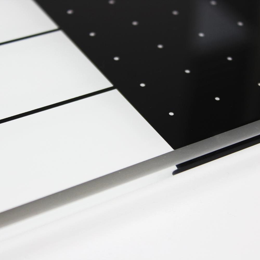 White & Black Plan & Grid Glass Dry Erase Board - 17" x 23". Picture 7
