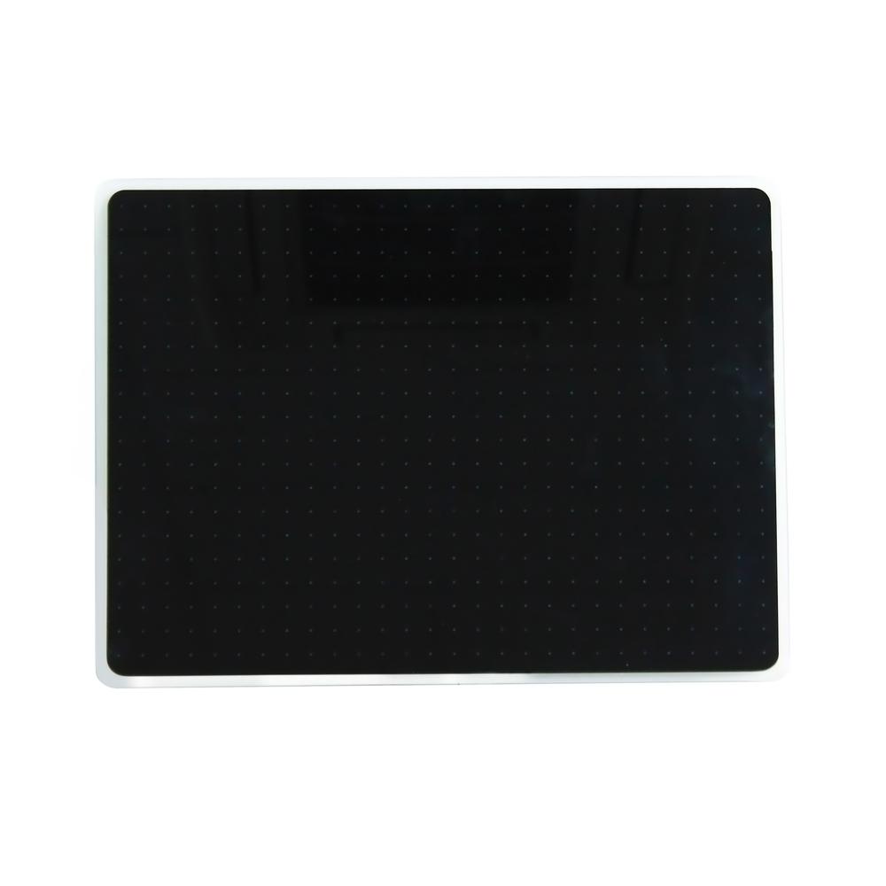 Black Multi-Purpose Grid Glass Dry Erase Board 24" x 36". The main picture.