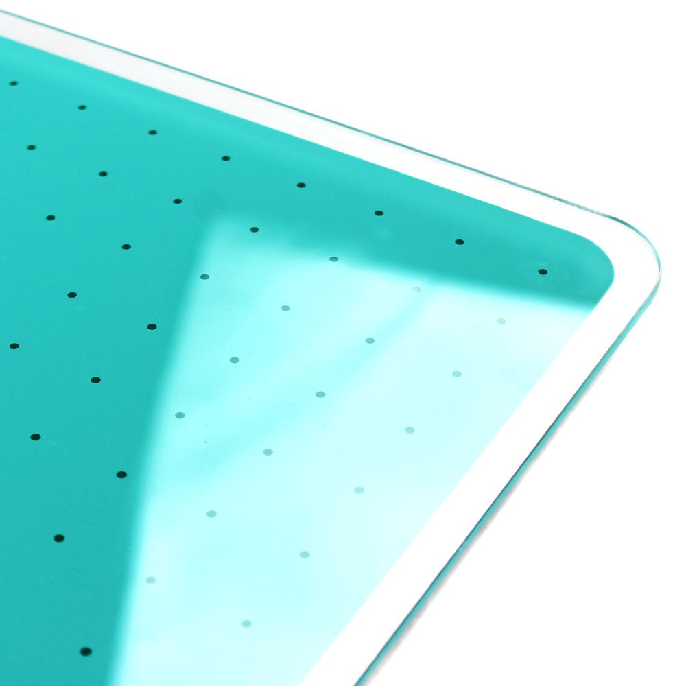 Glacier Teal Multi-Purpose Grid Glass Dry Erase Board 24" x 36". Picture 9