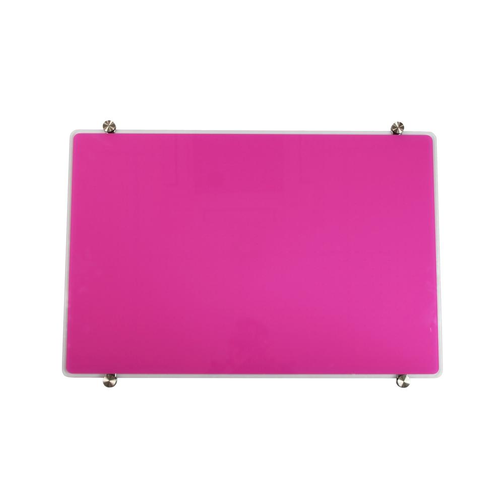 Violet Multi-Purpose Grid Glass Dry Erase Board 24" x 36". Picture 2