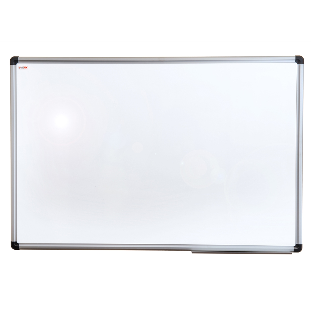 Viztex Lacquered Steel Magnetic Dry Erase Board with an Aluminium frame (36"x24"). The main picture.