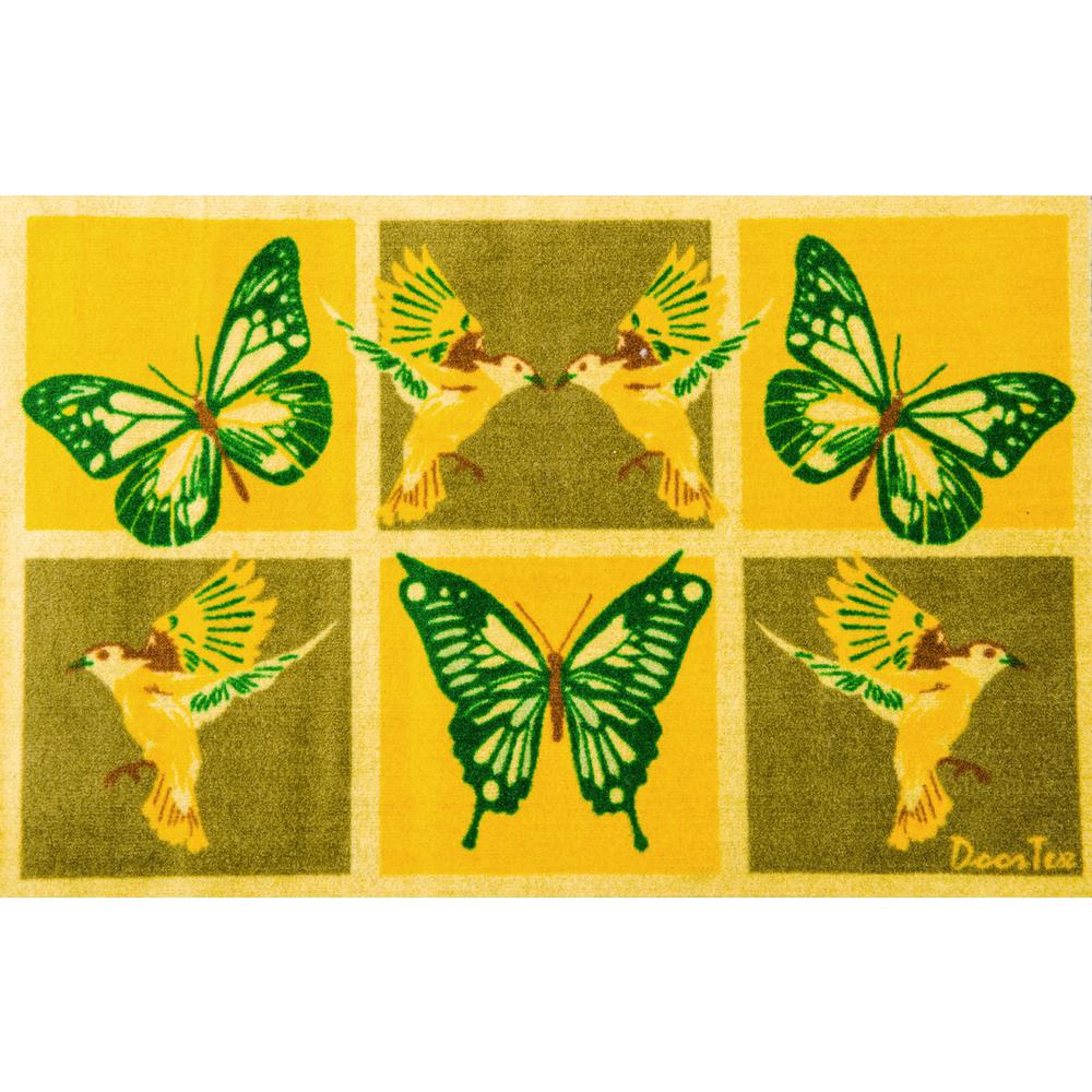 Yellow Butterfly Short Sun Room Runner - 20" x 30". Picture 1