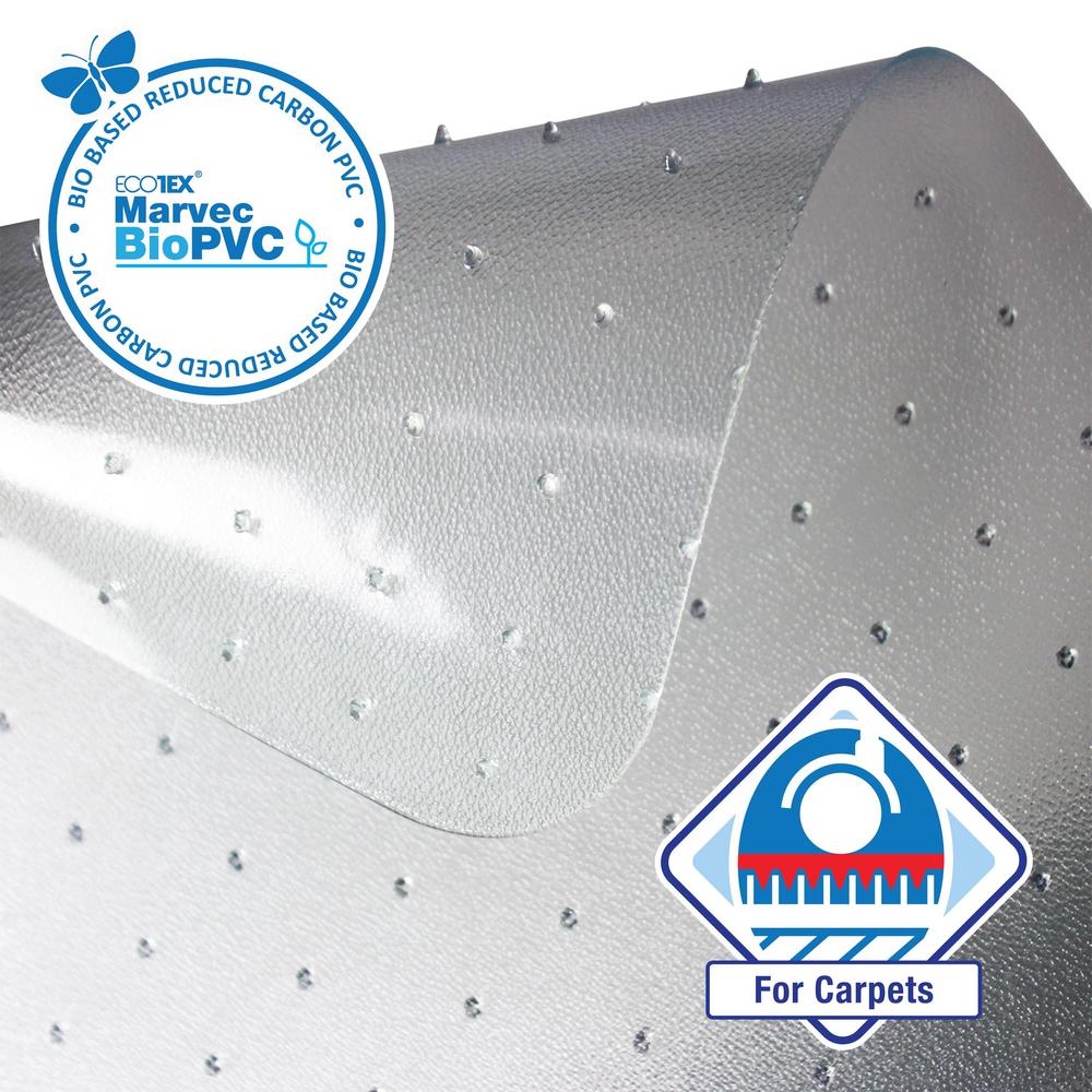 BioPVC Eco Friendly Carbon Neutral PVC Chair Mat for Carpet - 29" x 47". Picture 3