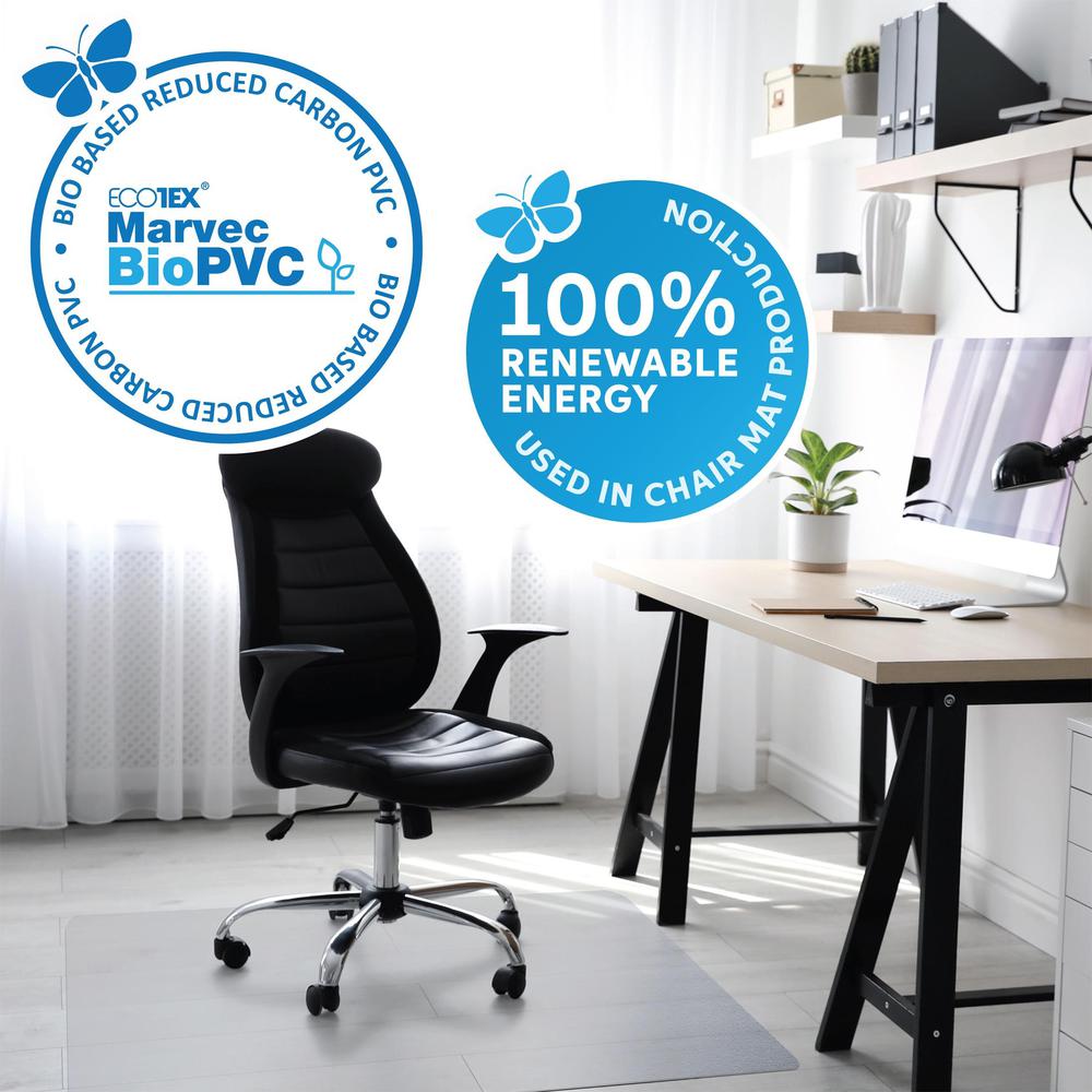 BioPVC Eco Friendly Carbon Neutral PVC Chair Mat for Hard Floors - 45" x 53". Picture 5