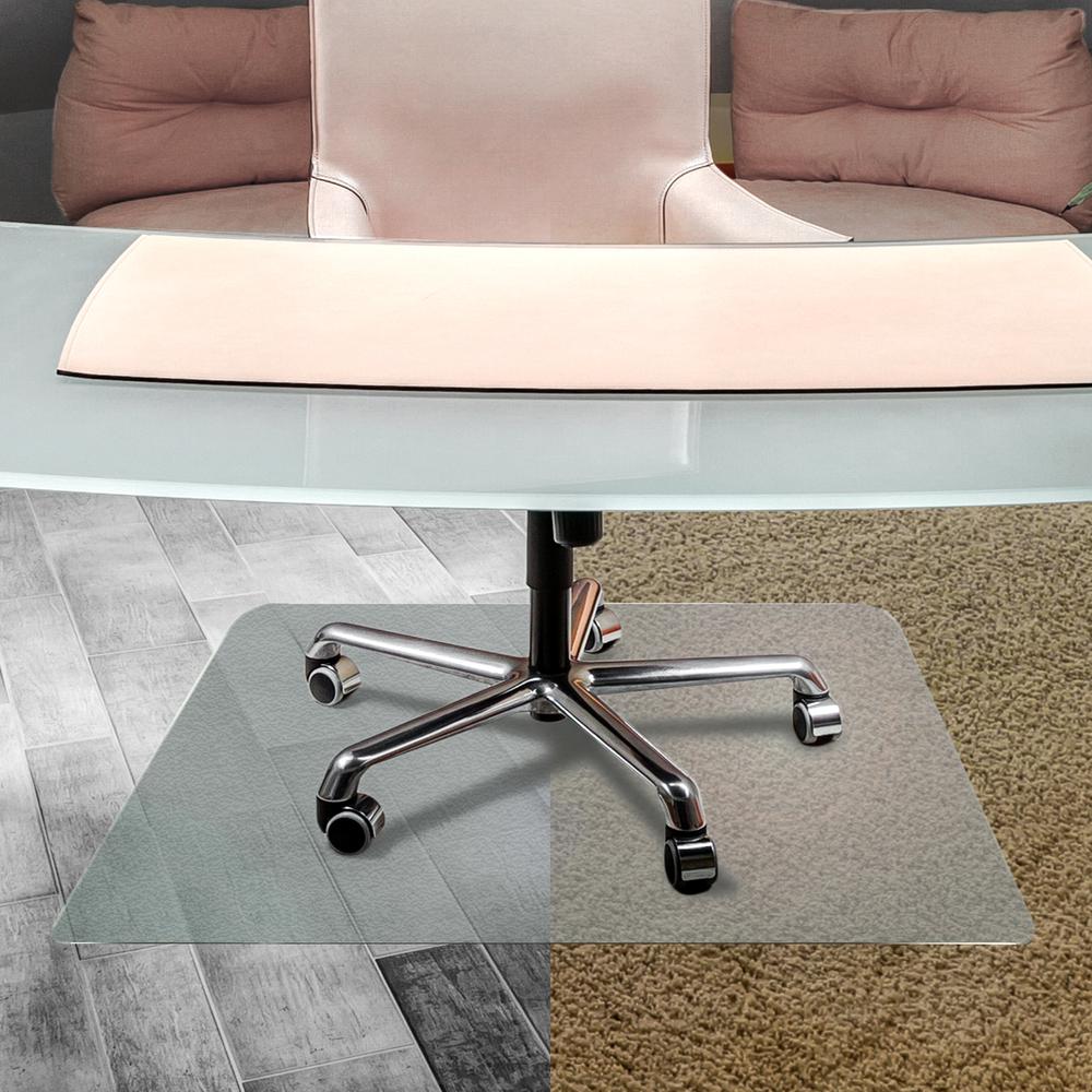 Cleartex UnoMat, Anti-Slip Chair Mat, For Polished Hard Floors / Very Low Pile Carpets / Carpet Tiles, Rectangular Size 35" x 47". Picture 1