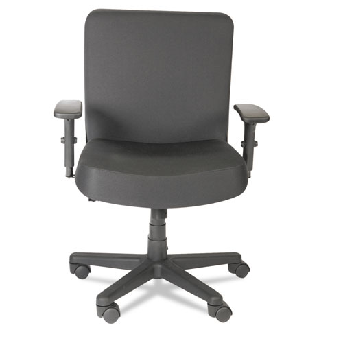 Alera XL Series Big/Tall Mid-Back Task Chair, Supports Up to 500 lb, 17.5" to 21" Seat Height, Black. Picture 2